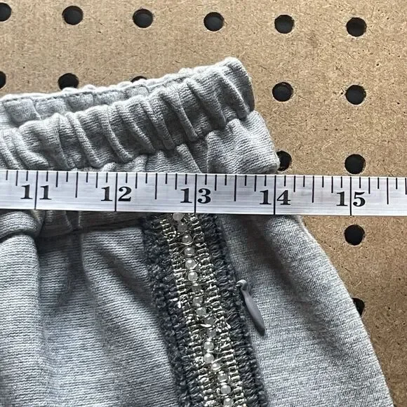 NWT Vilagallo Pants Womens Size 14 Gray Pearls Gray Sweat 26564 Portugal